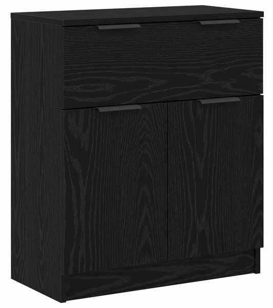 VidaXL Széf fiókkal 3 pcs Fekete tölgy 181 x 30 x 70 cm Faanyag