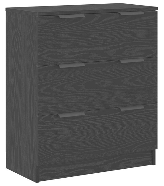 VidaXL Széf fiókkal 3 pcs Fekete tölgy 181 x 30 x 70 cm Faanyag