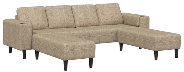 Kanapé Szett 3 pcs Világosszürke Műbőr velúr