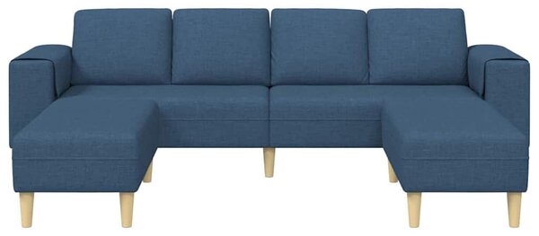 Kanapé Szett 3 pcs Kék szövet