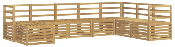 VidaXL Kültéri kanapé szett 8 pcs Fehér 304 x 185,5 x 73 cm