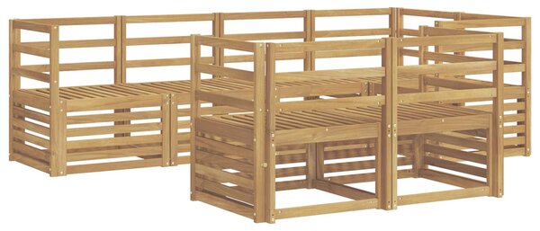 VidaXL Kültéri kanapé szett 7 pcs Fehér 245 x 126,5 x 73 cm