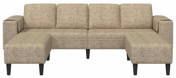 Kanapé Szett 3 pcs Világosszürke Műbőr velúr