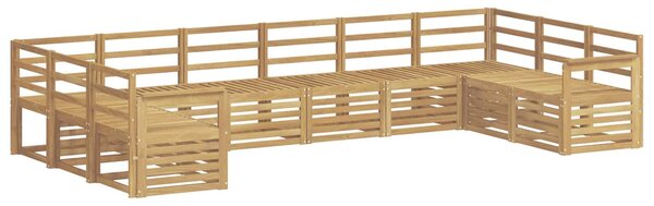 VidaXL Kültéri kanapé szett 10 pcs Fehér 363 x 187,5 x 73 cm