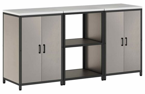 Konyhai Tároló Készlet polcokkal 3 pcs Rozsdás 180 x 50 x 92 cm