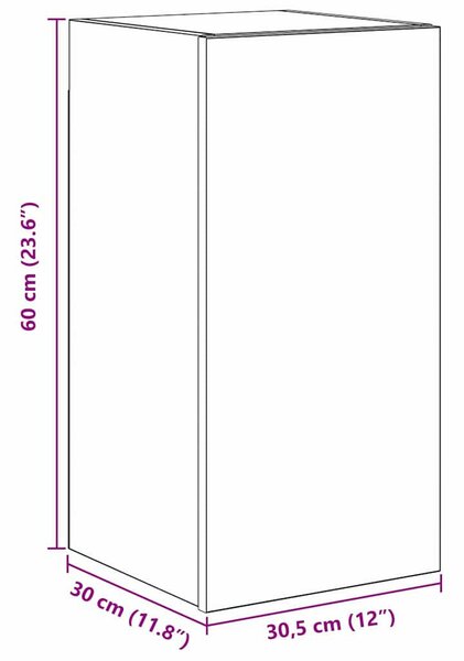 TV szekrény garnitúra 7 pcs Musta tammi 80 x 30 x 30 cm Faanyag