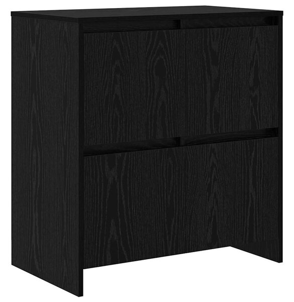 Széf 3 pcs Musta tammi 70 x 41 x 75 cm Faanyag