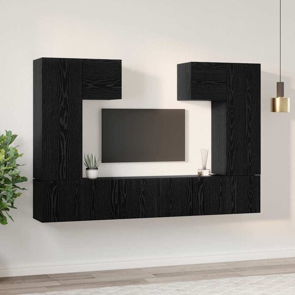 TV szekrény garnitúra 7 pcs Musta tammi 180 x 30 x 120 cm