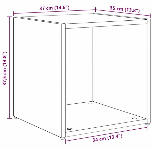 TV Szekrény Szett 8 pcs Artisan tölgy 37 x 35 x 72 cm Faanyag