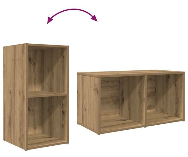 TV Szekrény Szett 8 pcs Artisan tölgy 37 x 35 x 72 cm Faanyag
