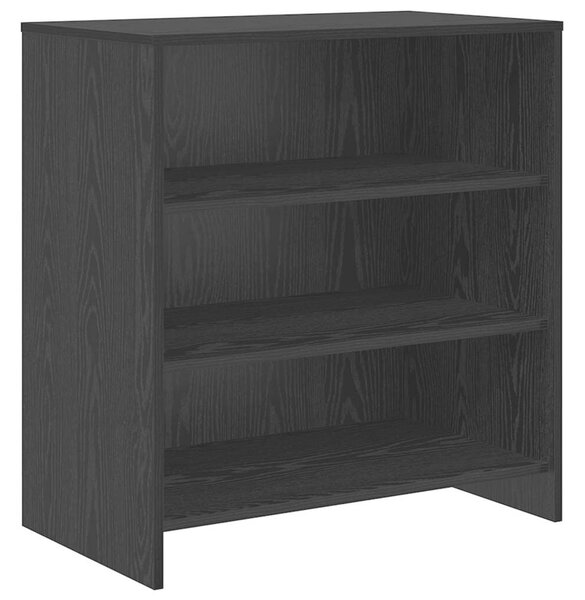Széf 3 pcs Musta tammi 70 x 41 x 75 cm Faanyag