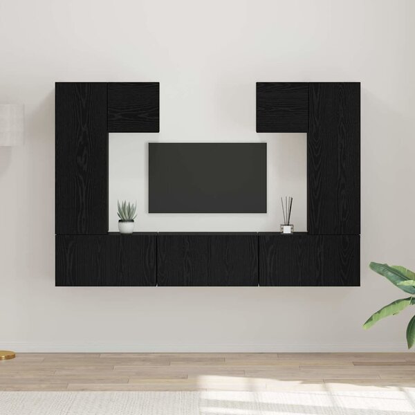 TV szekrény garnitúra 7 pcs Musta tammi 180 x 30 x 120 cm