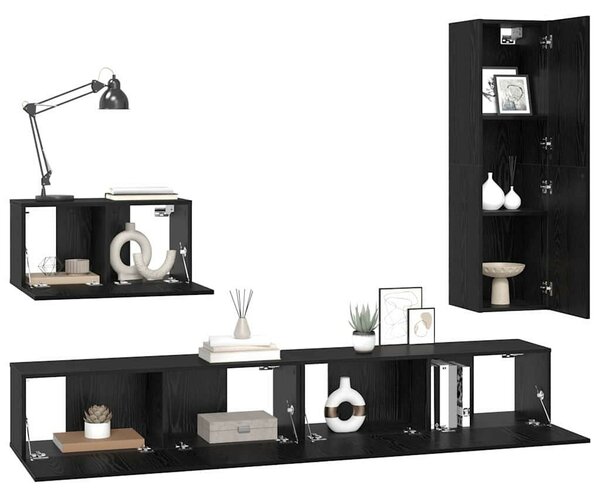 TV szekrény garnitúra 4 pcs Musta tammi 200 x 30 x 30 cm