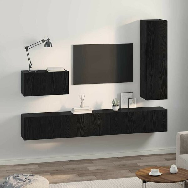 TV szekrény garnitúra 4 pcs Musta tammi 200 x 30 x 30 cm
