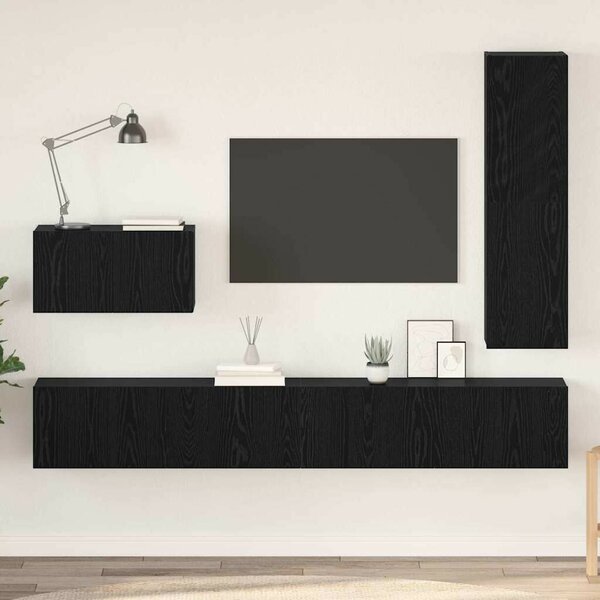 TV szekrény garnitúra 4 pcs Musta tammi 200 x 30 x 30 cm