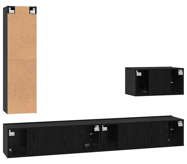 TV szekrény garnitúra 4 pcs Musta tammi 200 x 30 x 30 cm