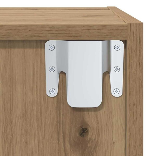 Fali TV Szekrény 4 pcs kézműves tölgy 37 x 37 x 107.5 cm