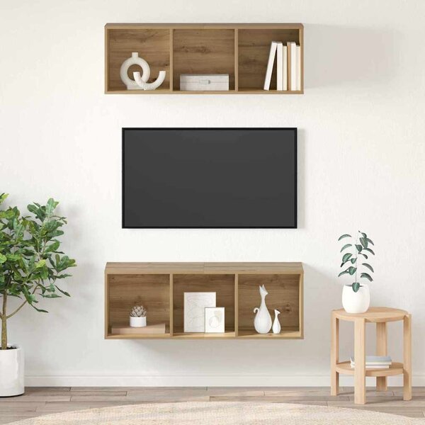 TV szekrény garnitúra 2 db Artisan tölgy Szerelt Fa