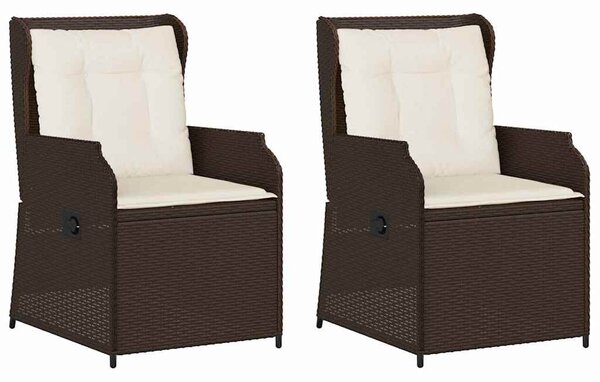 Kerti pad 2 db Barna polirattan
