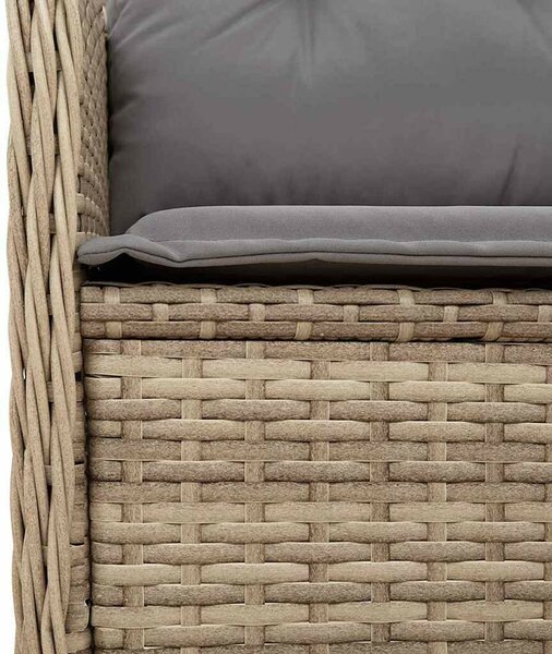 Kerti pad párnával 2 pcs Bézs Poli rattan