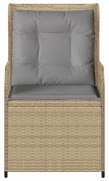Kerti pad párnával 2 pcs Bézs Poli rattan