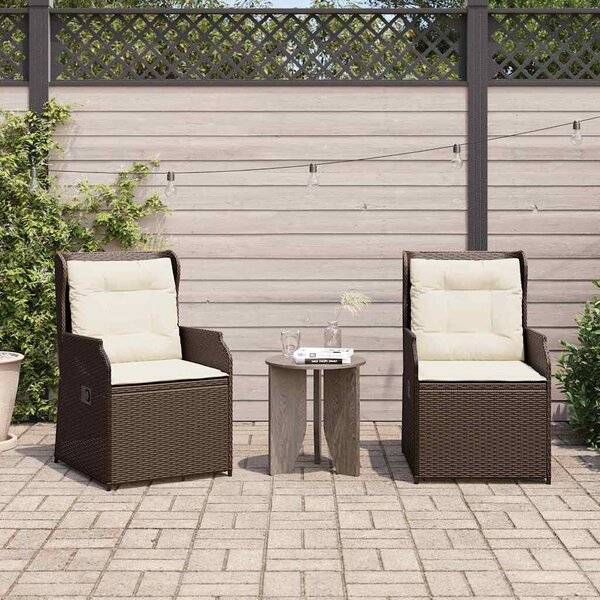 Kerti pad 2 db Barna polirattan