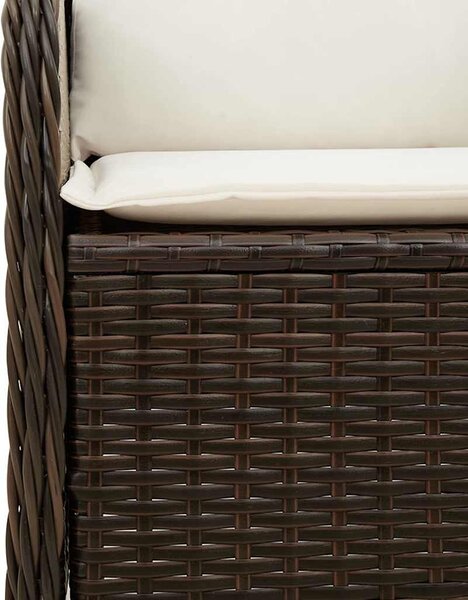 Kerti pad 2 db Barna polirattan