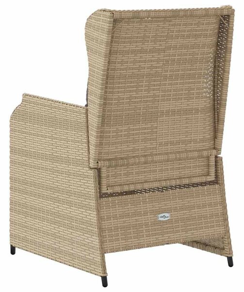 Kerti pad párnával 2 pcs Bézs Poli rattan