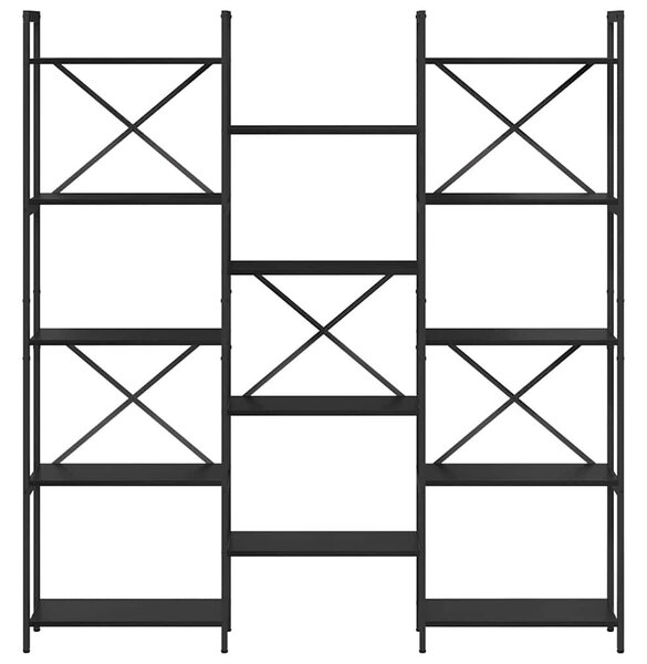 Könyvespolc Musta tammi 156 x 25 x 167.5 cm Faanyag