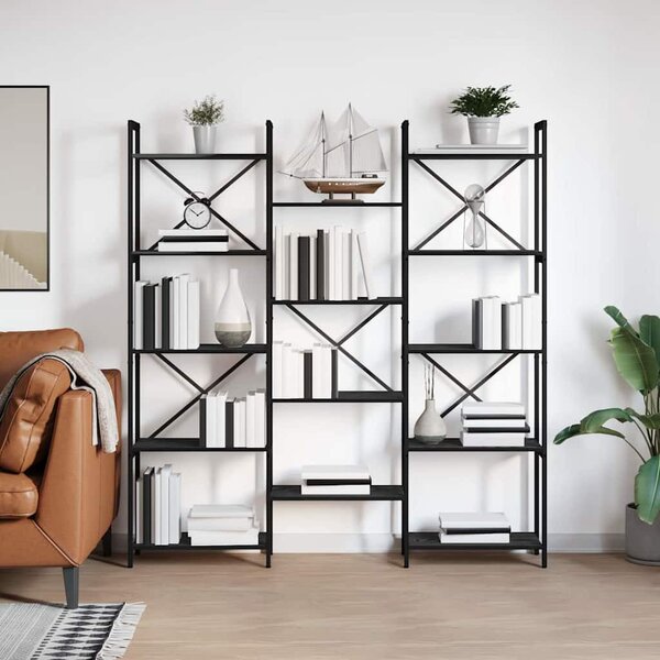 Könyvespolc Musta tammi 156 x 25 x 167.5 cm Faanyag