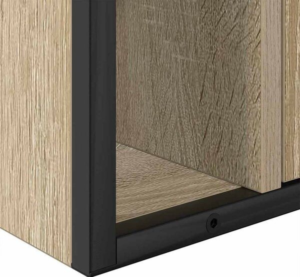 Fürdőszoba bútor szett 3 pcs sonoma tölgy 33 x 33 x 185.5 cm