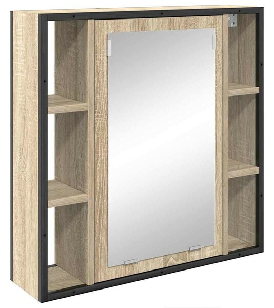 Fürdőszoba bútor szett 3 pcs sonoma tölgy 33 x 33 x 185.5 cm