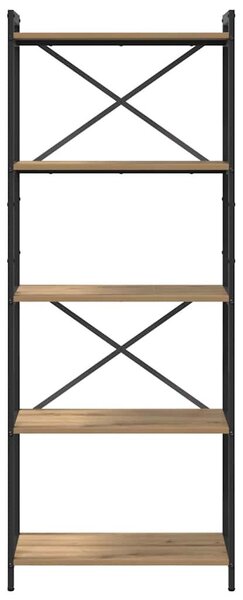 Könyvszekrény kézműves tölgy 60 x 30 x 153 cm Faanyag