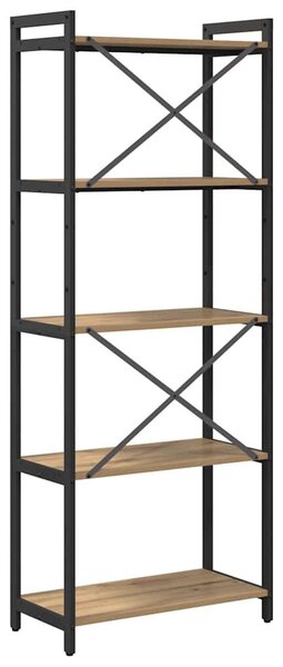 Könyvszekrény kézműves tölgy 60 x 30 x 153 cm Faanyag