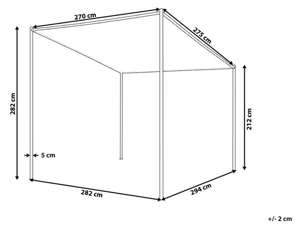 Pavilon VIMINO Fém 282 cm 294 cm Bézs