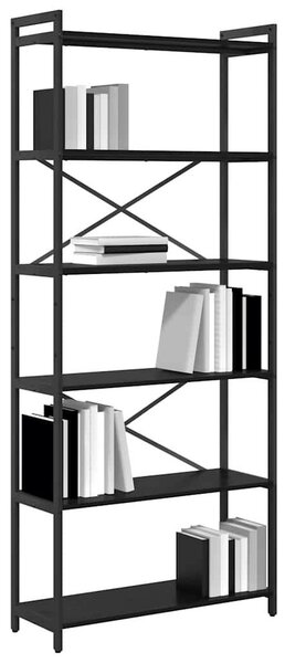 VidaXL Könyvespolc Fekete tölgy 80 x 30 x 189,5 cm Faanyag
