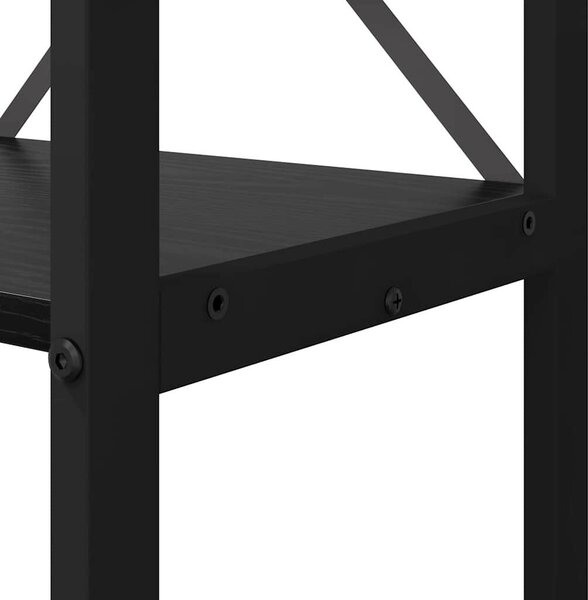 VidaXL Könyvespolc Fekete tölgy 80 x 30 x 189,5 cm Faanyag
