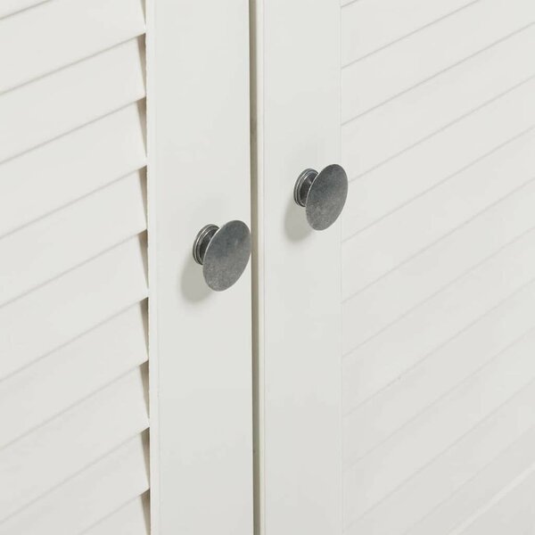 WC Szekrény polcokkal VIGO Fehér 60 x 27 x 161 cm Tömör fenyőfa