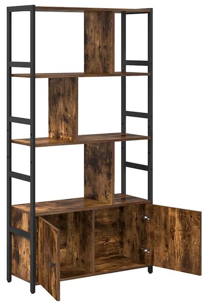 Könyvespolc Füstölt tölgy 80 x 30 x 155.5 cm Faanyag