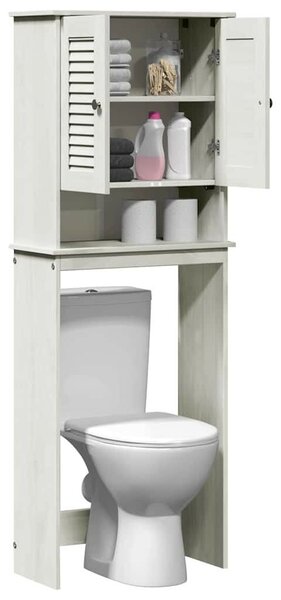 WC Szekrény polcokkal VIGO Fehér 60 x 27 x 161 cm Tömör fenyőfa