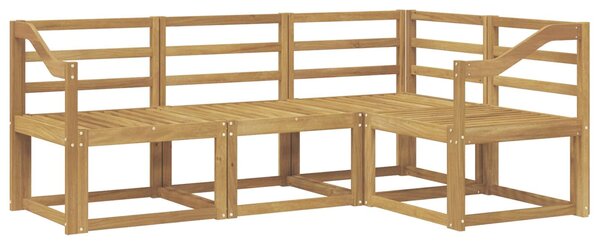 VidaXL Kültéri kanapé szett 4 pcs Fehér 185,5 x 126,5 x 73 cm