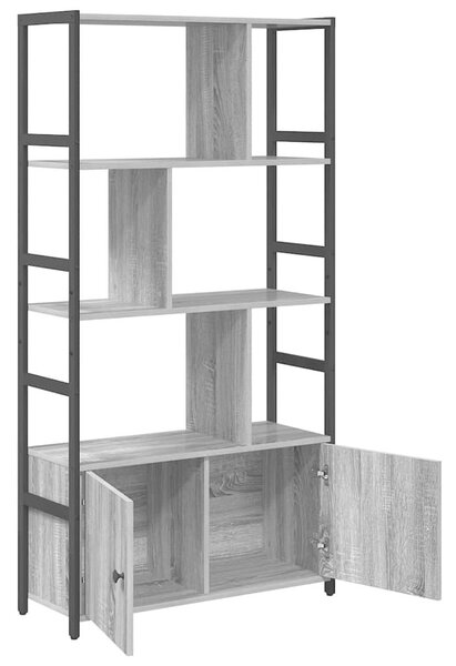 Könyvespolc Szürke sonoma 80 x 30 x 155.5 cm Faanyag