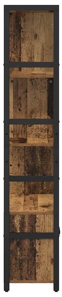Könyvespolc Régi fa 80 x 30 x 155.5 cm Faanyag