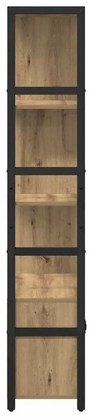 Könyvespolc kézműves tölgy 80 x 30 x 155.5 cm Faanyag