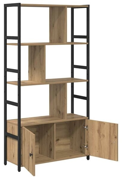 Könyvespolc kézműves tölgy 80 x 30 x 155.5 cm Faanyag