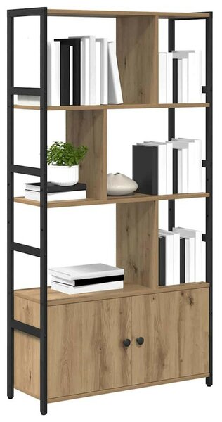 Könyvespolc kézműves tölgy 80 x 30 x 155.5 cm Faanyag