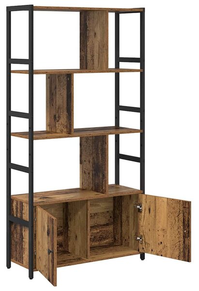 Könyvespolc Régi fa 80 x 30 x 155.5 cm Faanyag