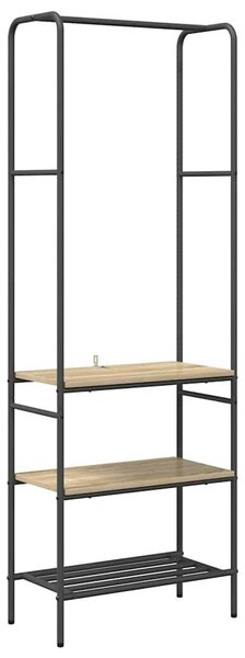 Ruhatartó polcokkal sonoma tölgy 60 x 30 x 171 cm Faanyag