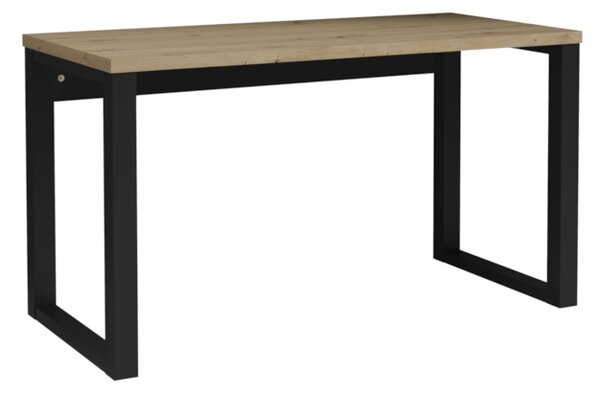 RAMO íróasztal, 135x76,2x65, artisan tölgy/fekete