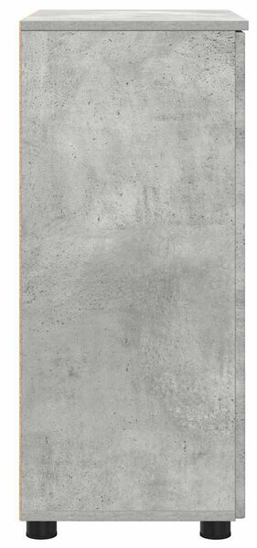 Fürdőszoba Székény ajtóval Beton szürke 60 x 35 x 80 cm Faanyag